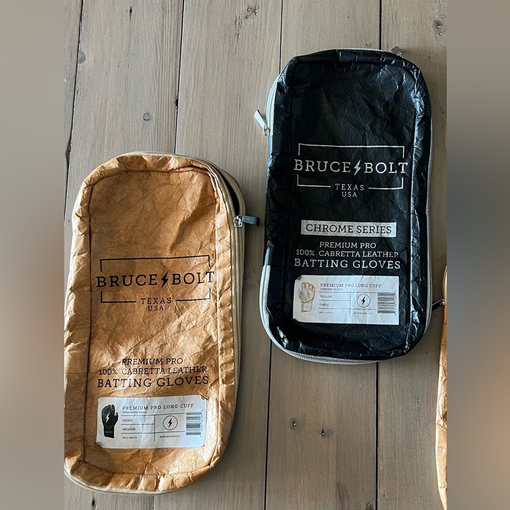 2 Bruce Bolt Batting Gloves Storage Bags Only
